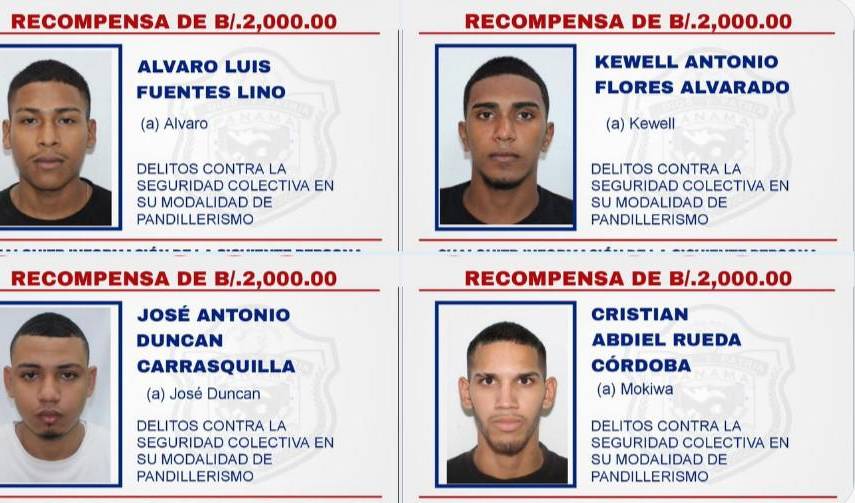 $!Autoridades ofrecen hasta B/. 100 mil por personas vinculadas al pandillerismo