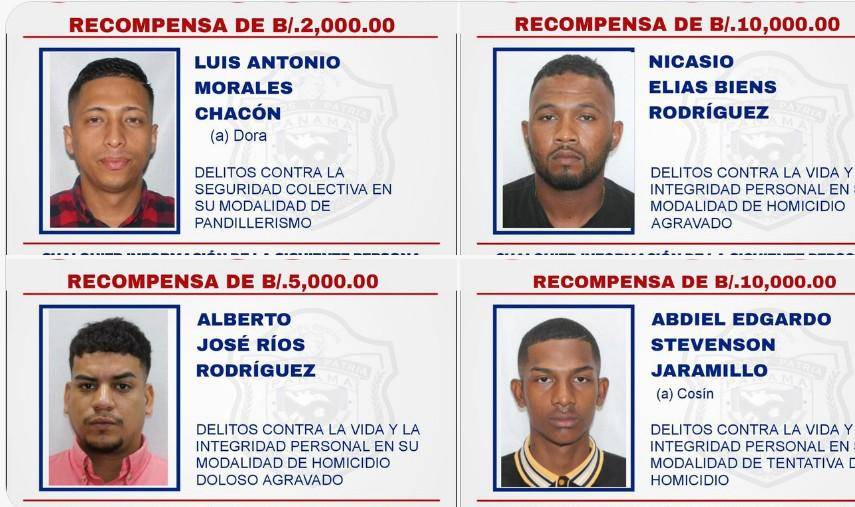 $!Autoridades ofrecen hasta B/. 100 mil por personas vinculadas al pandillerismo