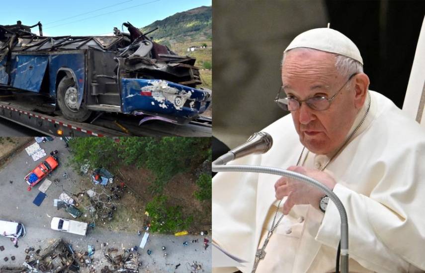 Papa Francisco se une al dolor de las víctimas tras accidente de bus con migrantes en Panamá