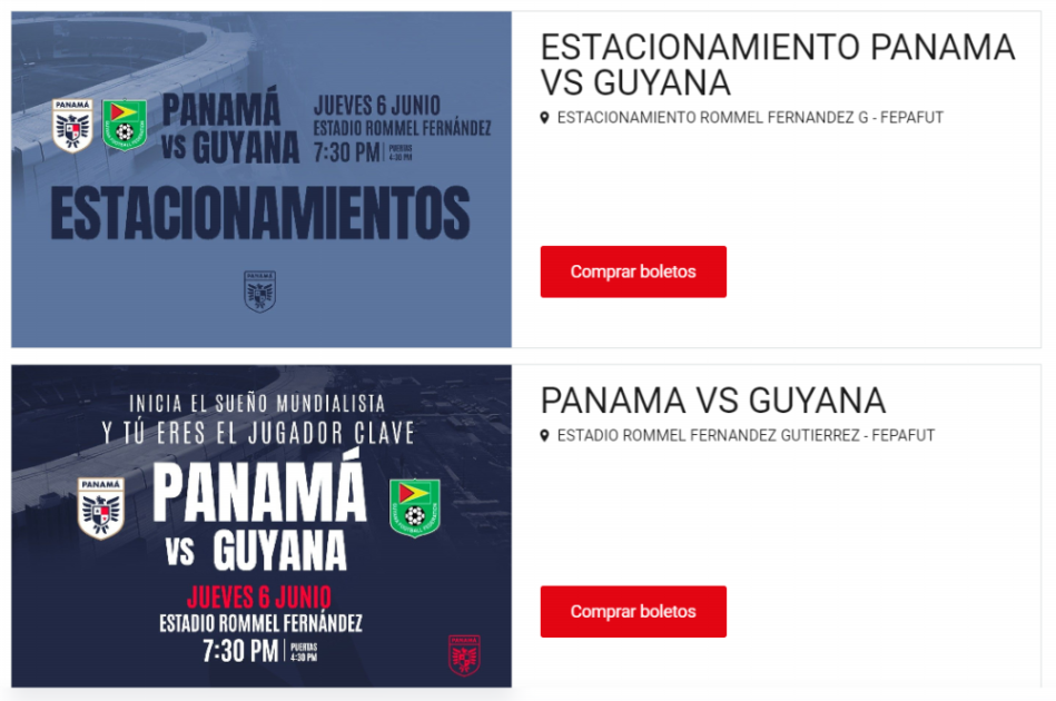 Se inicia la venta de boletos para el encuentro entre Panamá vs Guyana
