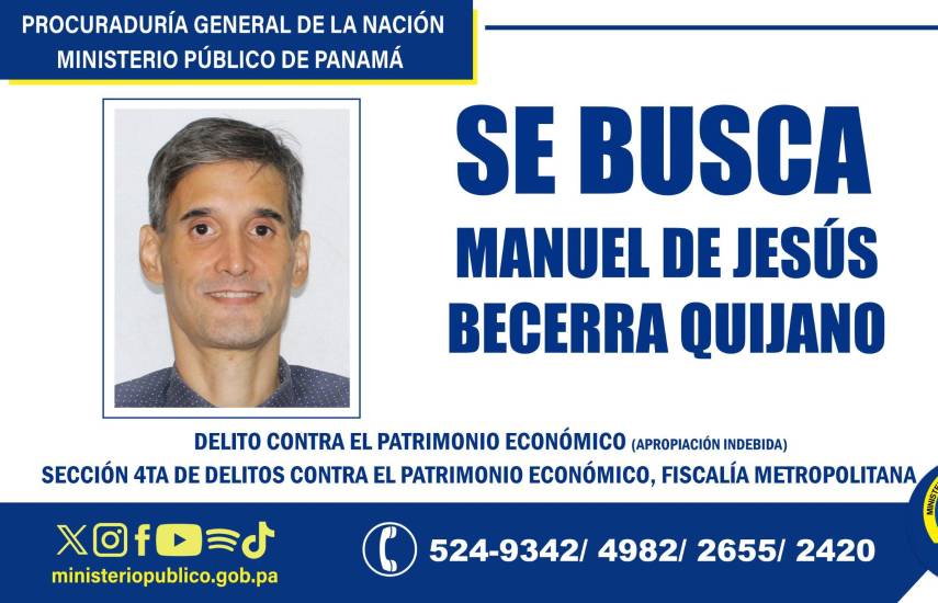 MP solicita colaboración para localizar a Manuel De Jesús Becerra Quijano