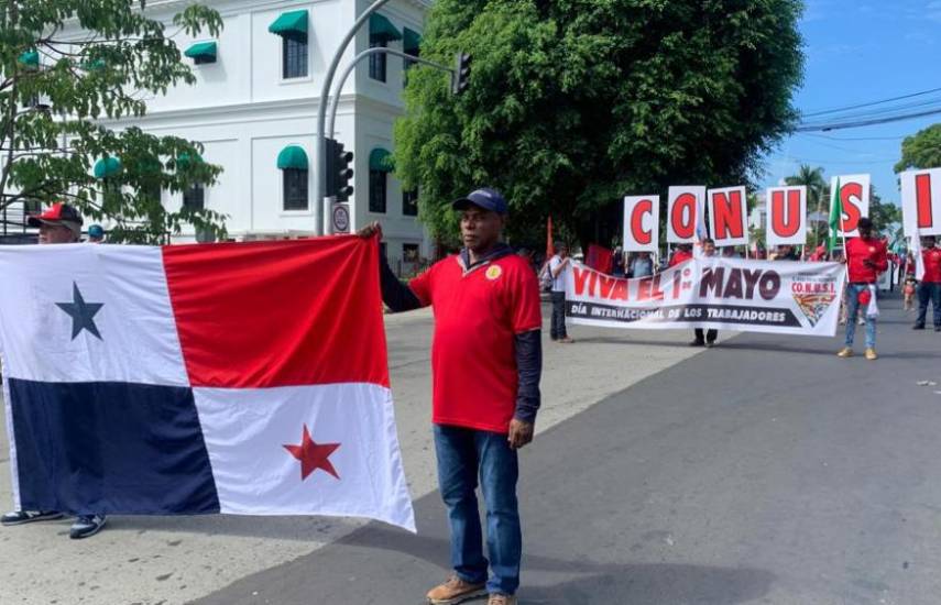 Sindicatos y gremios marcharon en Panamá este 1 de mayo por el Día del Trabajador