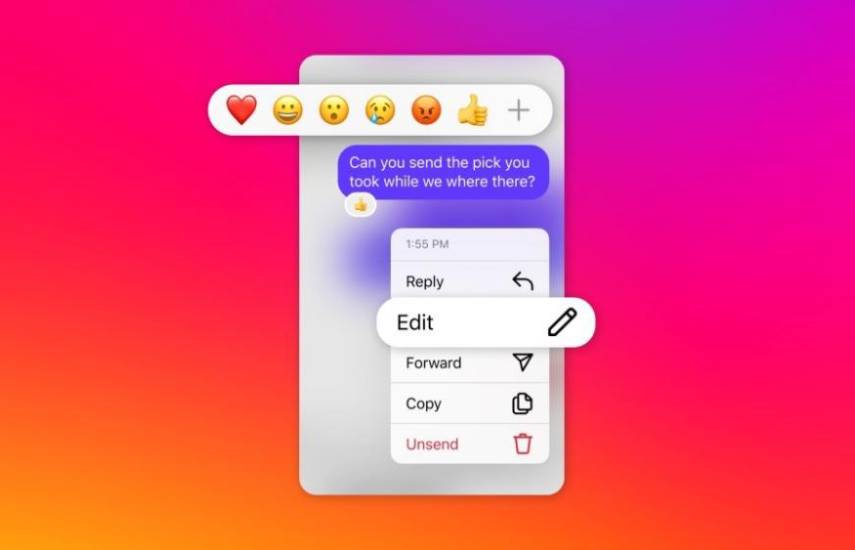 Instagram permite editar los mensajes directos hasta 15 minutos después de ser enviados