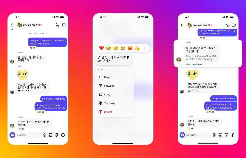 Instagram permite traducir y fijar mensajes directos, además de agregar nuevas formas de compartir música en los chats