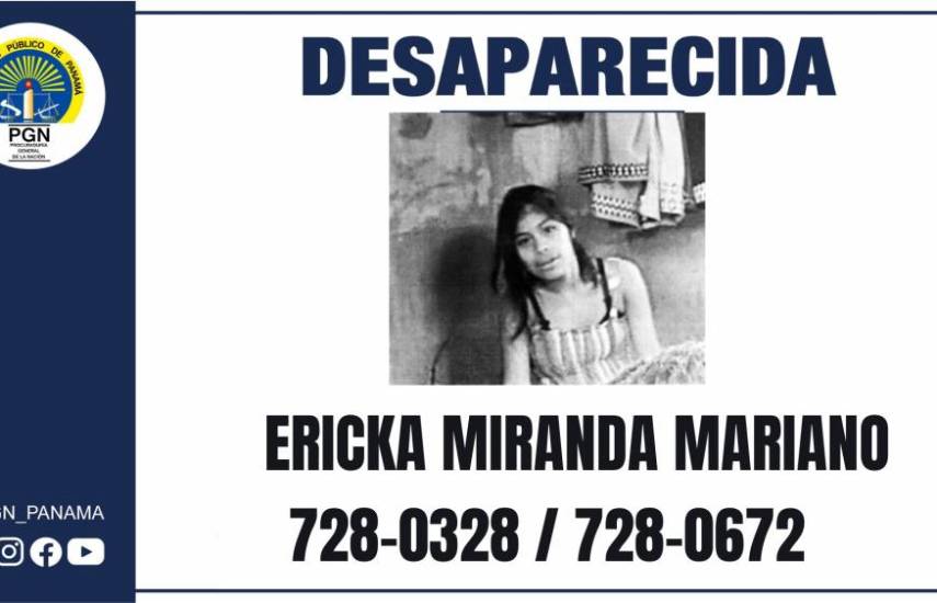 Investigan la desaparición de una joven de 22 años en Chiriquí