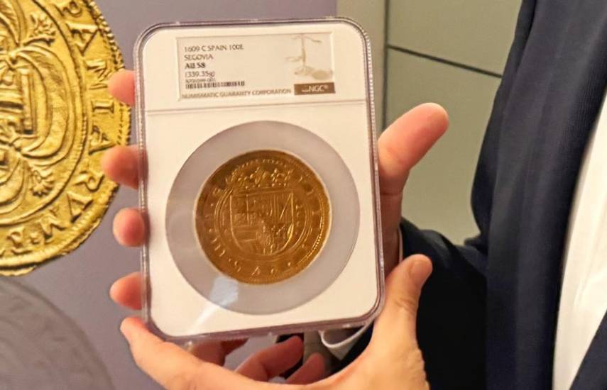 Una moneda de oro española subastada por USD 3,5 millones, un récord europeo
