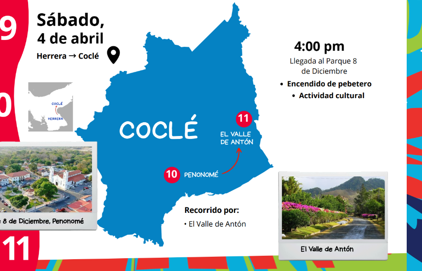 Revelan recorrido de la antorcha de los Juegos Suramericanos de la Juventud Panamá 2026