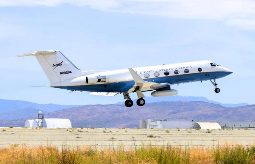 La aeronave de investigación Gulfstream C-20A de la NASA.