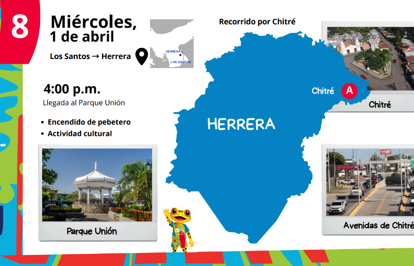 Revelan recorrido de la antorcha de los Juegos Suramericanos de la Juventud Panamá 2026