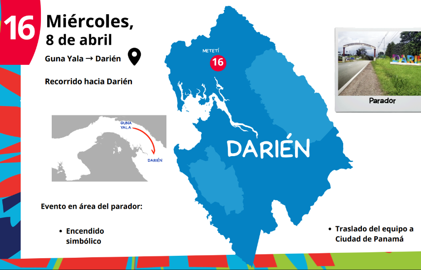 Revelan recorrido de la antorcha de los Juegos Suramericanos de la Juventud Panamá 2026