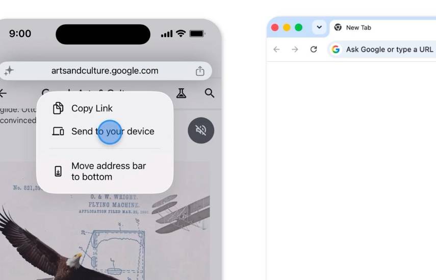 Google Chrome ya permite retomar la lectura de una web en el punto exacto al enviarla a otro dispositivo