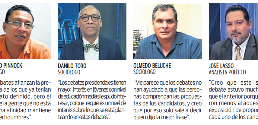 $!¿Han impactado a la población los debates?