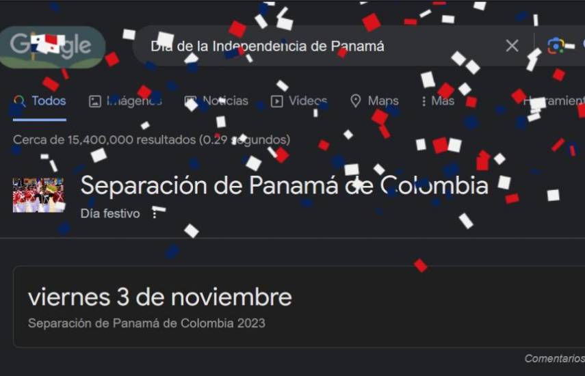 $!Google dedica su doodle a Panamá por sus 120 años de separación de Colombia