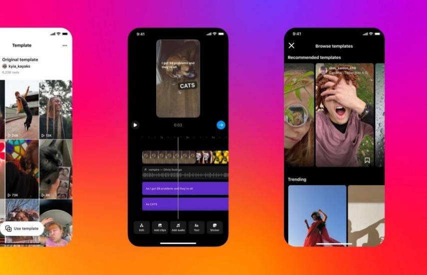Instagram actualiza el explorador de plantillas de Reels