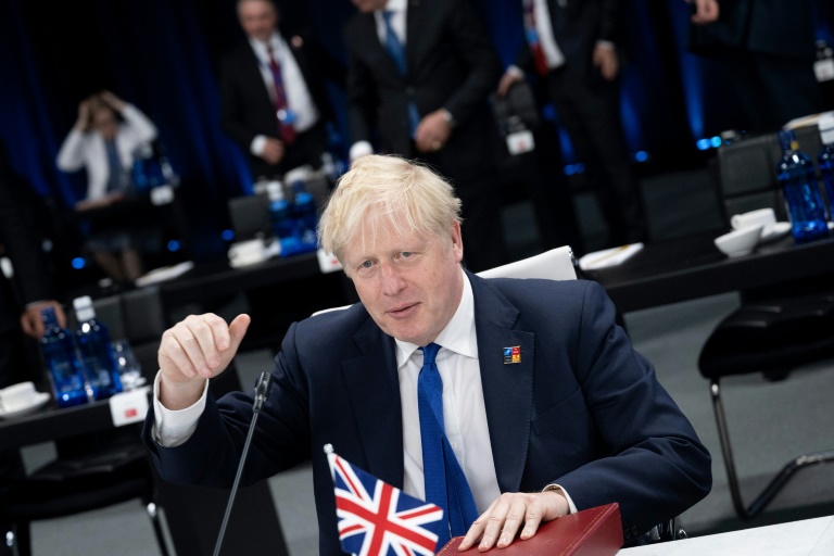 El primer ministro Boris Johnson, durante una reunión de la cumbre de la OTAN, el 29 de junio de 2022 en Madrid