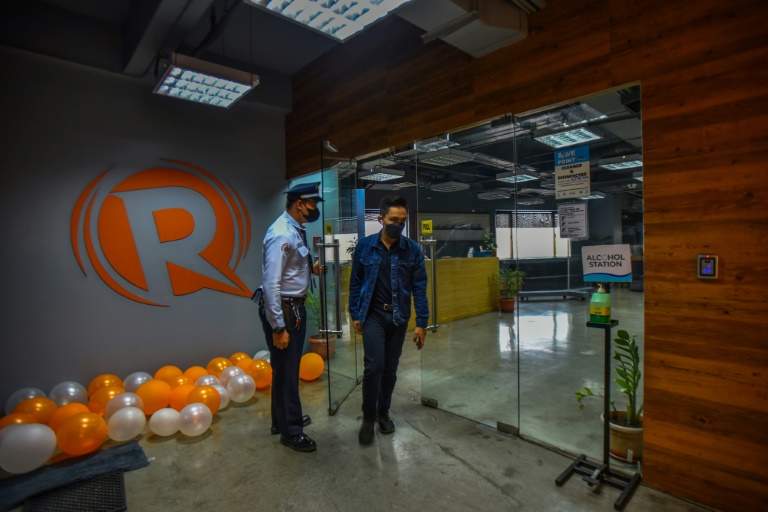 La oficina del portal de noticias online Rappler en Pasig City, a las afueras de Manila, en una imagen del 29 de junio de 2022 