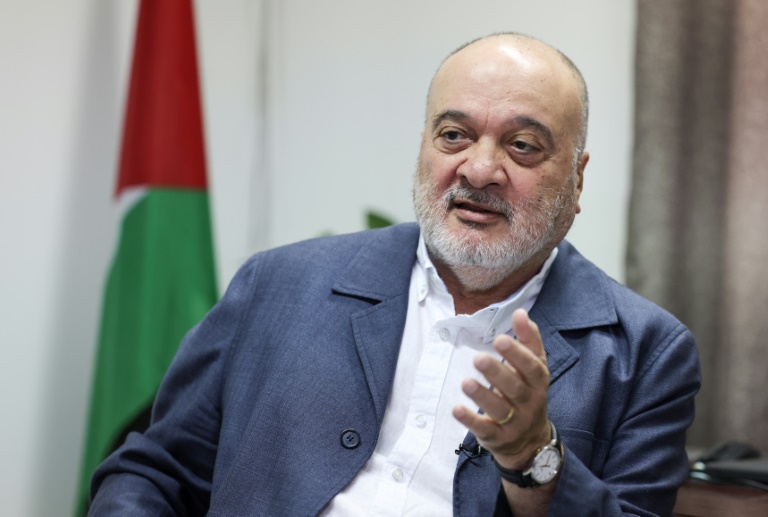 Naser al Kidwa, exministro de Relaciones Exteriores de la Autoridad Palestina, ex miembro del comité central de Fatah y sobrino del fallecido líder Yaser Arafat, concede una entrevista en Gaza el 24 de septiembre de 2022