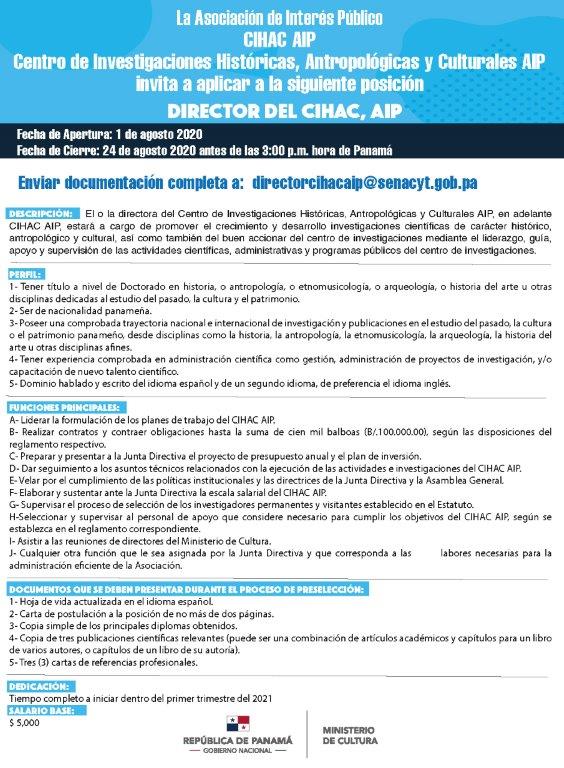 Abren convocatoria para cargo de director del Centro de Investigaciones
