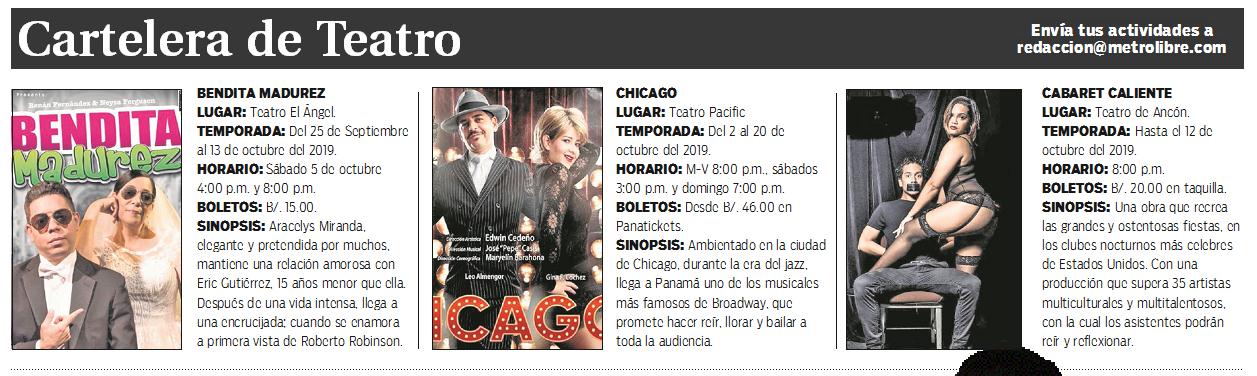 carteleras 8 octubre