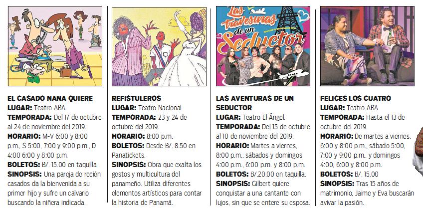 carteleras 8 octubre