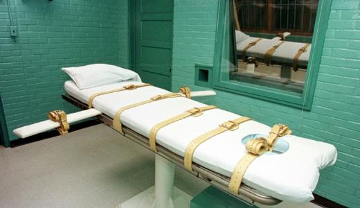 La cámara de ejecuciones de la prisión de Huntsville, en Texas (EEUU), en una imagen del 28 de febrero del año 2000