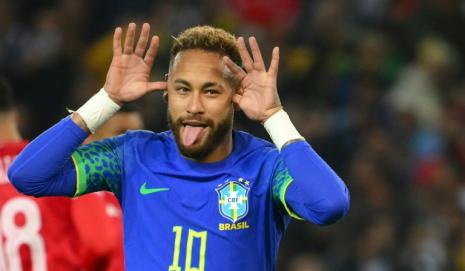 Neymar anotó un gol en la victoria 5-1 de Brasil contra Túnez en el último amistoso antes del inicio del Mundial de Catar, disputado el 27 de septiembre de 2022 en París.